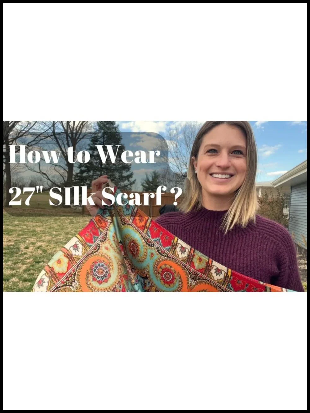 100% Pure Mulberry Silk Square Scarf 26x26 Neck Scarf for Women Headwrap